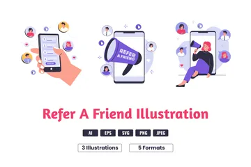 Refer A Friend Program Illustration Pack