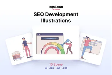 Développement SEO Pack d'Illustrations