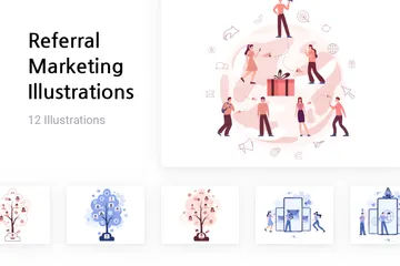 Referral Marketing Illustration Pack