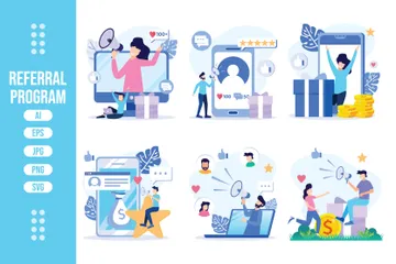 Referral Program Illustration Pack