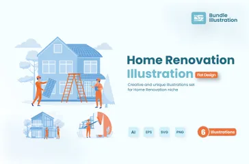 Renovação de casa Pacote de Ilustrações
