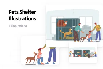 Refuge pour animaux de compagnie Pack d'Illustrations