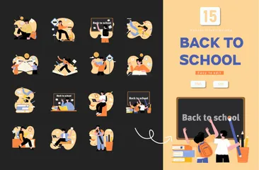 De vuelta a la escuela Illustration Pack