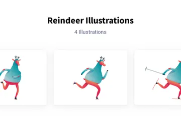 Reindeer Illustration Pack