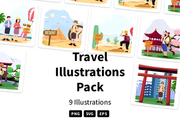 Reisen Illustrationspack