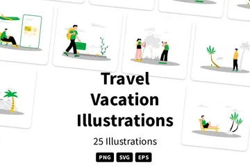 Reise Urlaub Illustrationspack
