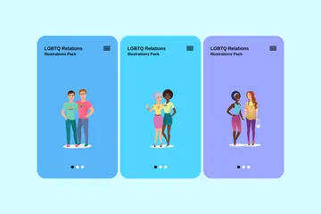 Relaciones LGBTQ Paquete de Ilustraciones