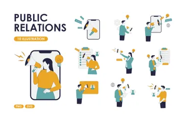 Relations publiques Pack d'Illustrations