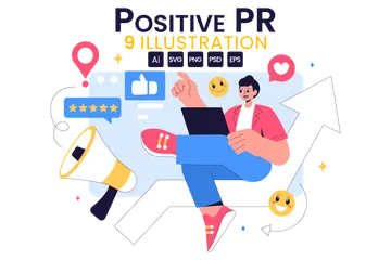 Relations publiques positives Pack d'Illustrations