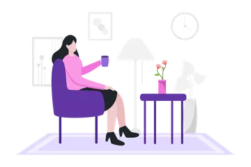 Relax At Home Illustration Pack