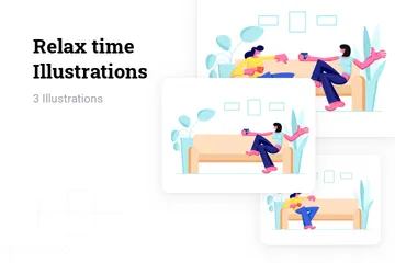 Relax Time Illustration Pack