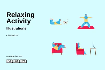Relaxing Activity Illustration Pack