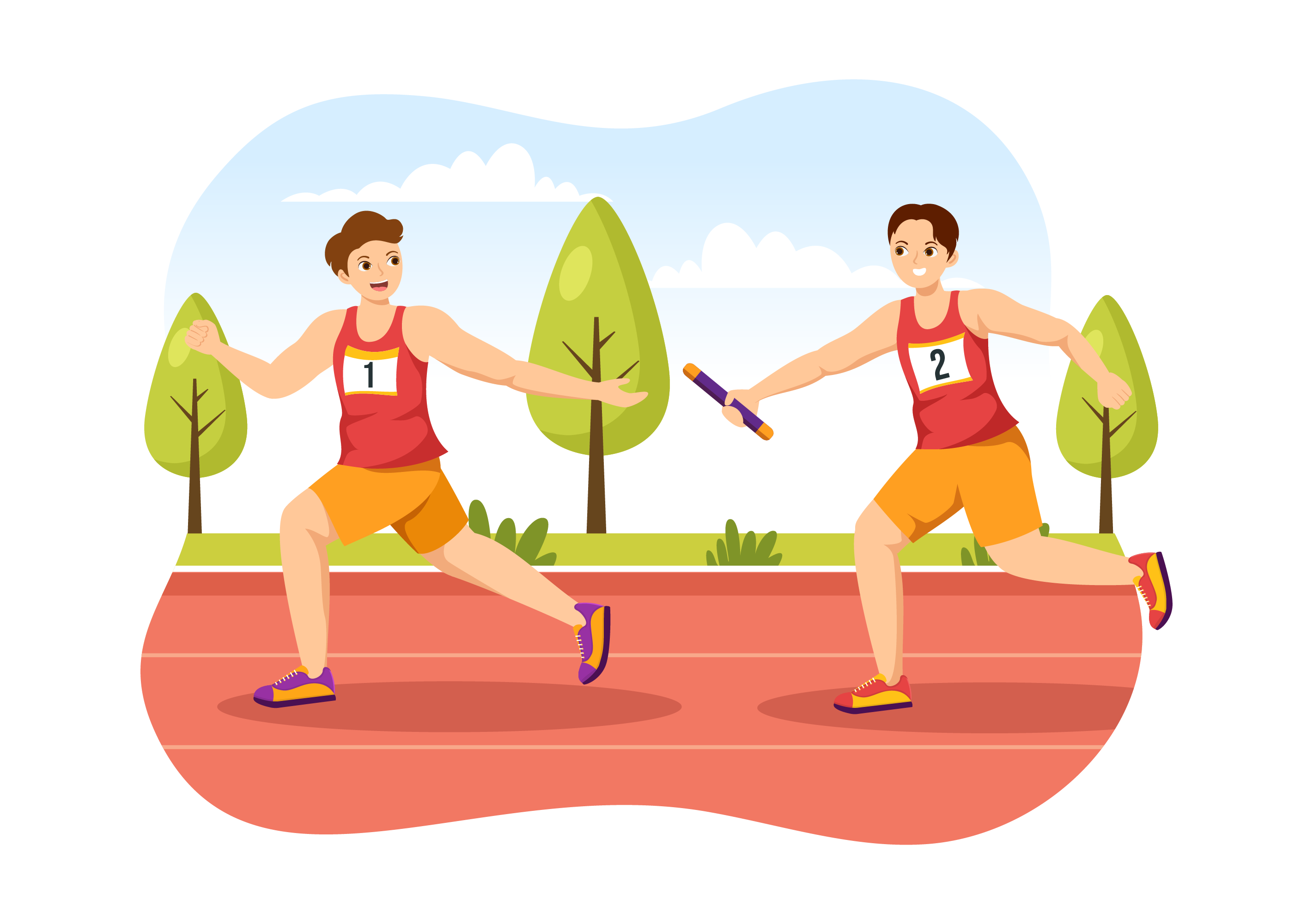 premium-relay-race-illustration-pack-from-sports-games-illustrations