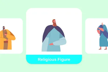 Religiöse Figur Illustrationspack