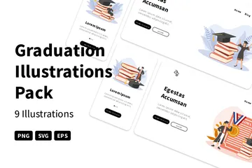 L'obtention du diplôme Illustration Pack