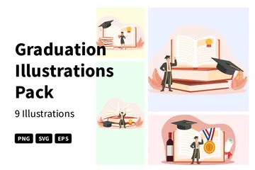 L'obtention du diplôme Illustration Pack