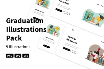 L'obtention du diplôme Illustration Pack