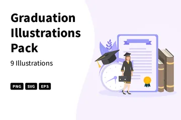 L'obtention du diplôme Illustration Pack