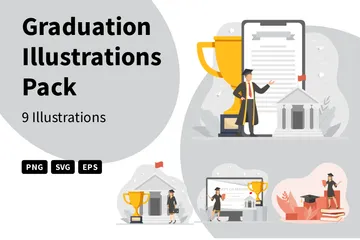 L'obtention du diplôme Illustration Pack