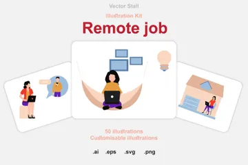 Remote Job Illustration Pack