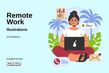 Remote Work Illustration Pack