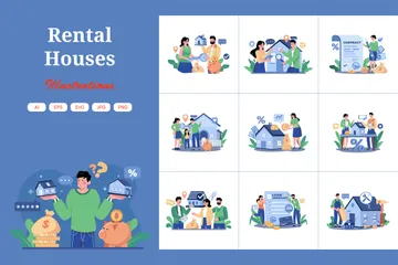 Rental Houses Illustration Pack