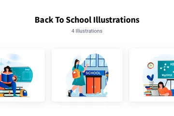 Retour à l'école Pack d'Illustrations