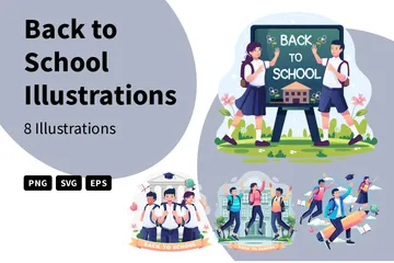 Retour à l'école Pack d'Illustrations