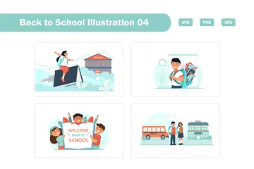 Retour à l'école Pack d'Illustrations