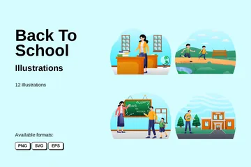 Retour à l'école Pack d'Illustrations