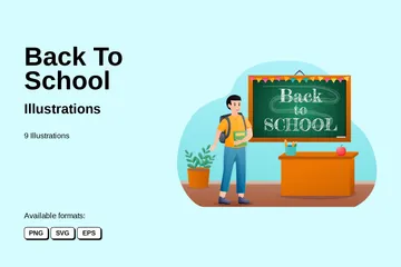 Retour à l'école Pack d'Illustrations