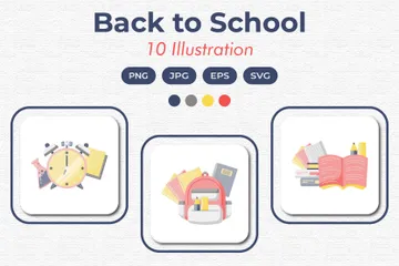 Retour à l'école Pack d'Illustrations