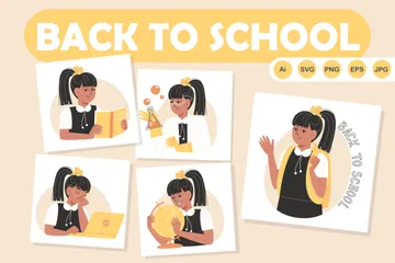 Retour à l'école Pack d'Illustrations