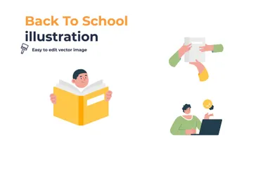 Retour à l'école Pack d'Illustrations