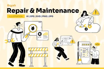 Repair & Maintenance Illustration Pack