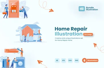 Reparaciones en el hogar Paquete de Ilustraciones