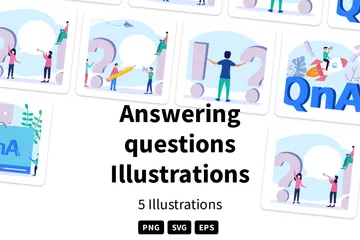 Répondre à des questions Pack d'Illustrations