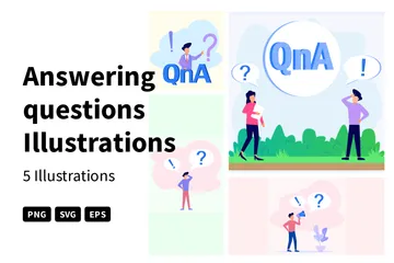 Répondre à des questions Pack d'Illustrations