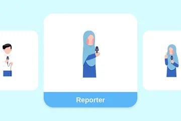 Reporter Illustration Pack