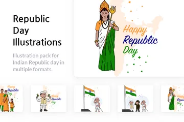 Free Republic Day Illustration Pack