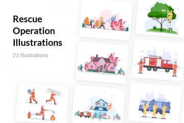 Rescue Operation Illustration Pack