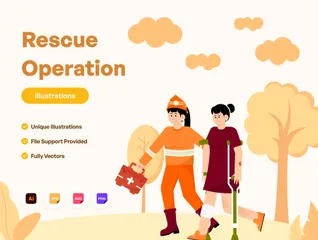 Rescue Operation Illustration Pack