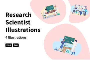 Research Scientist Illustration Pack