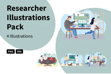 Researcher Illustration Pack