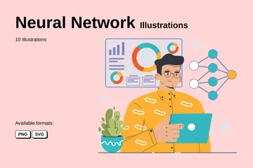 Réseau neuronal Illustration Pack