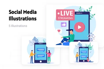 Réseaux sociaux Pack d'Illustrations