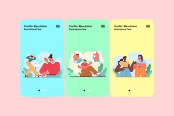 Résolution de conflit Pack d'Illustrations