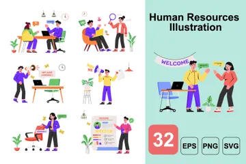 Ressources humaines Pack d'Illustrations