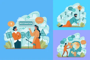 Restauracion Illustration Pack