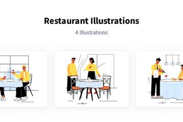 Restaurant Illustrationspack